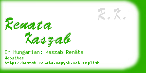 renata kaszab business card